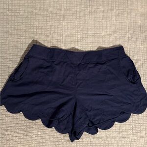 Navy blue scalloped shorts Lilly Pulitzer